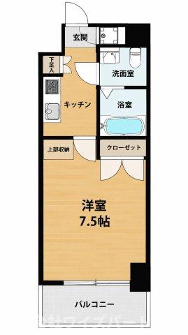 地下鉄箱崎線 馬出九大病院前駅 徒歩18分 20階建 築19年の間取り写真