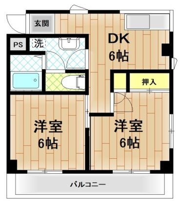 ＪＲ横須賀線 保土ケ谷駅 徒歩13分 5階建 築41年の間取り写真