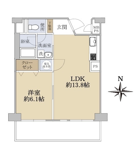 大淀町スカイハイツの間取り写真