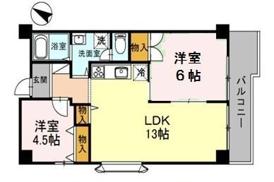 ＪＲ武蔵野線 東浦和駅 徒歩7分 3階建 築38年の間取り写真
