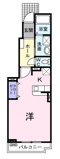 福山市神辺町大字川北のアパートの間取り