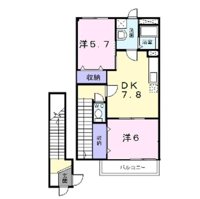 上田市保野のアパートの間取り