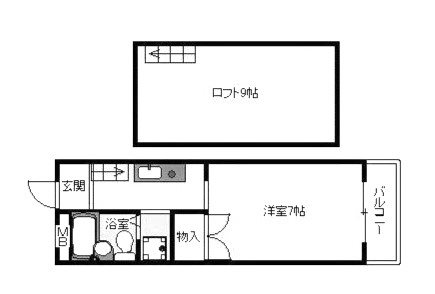 神戸市垂水区狩口台のアパートの間取り