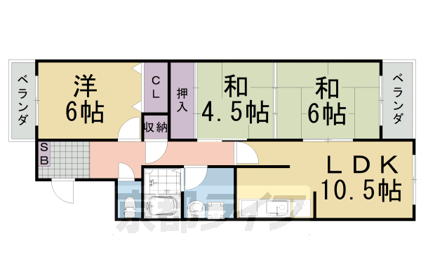 ヴェルデ三番館の間取り