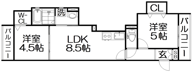 スリール明和IIの間取り