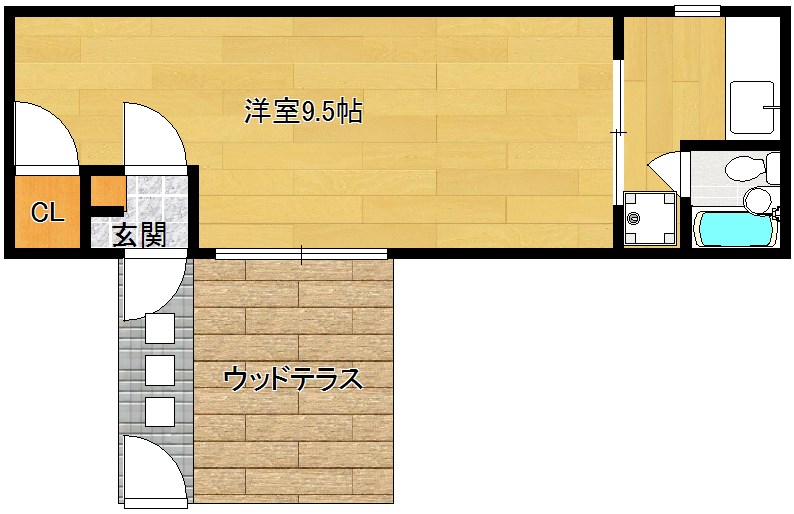 京都市北区小山上内河原町のマンションの間取り