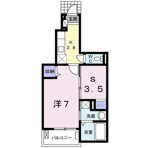 那珂市杉のアパートの間取り