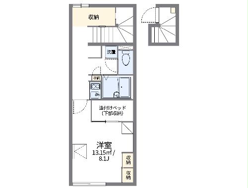 レオパレスシンセリテの間取り