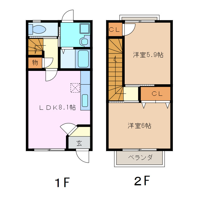 ヴィラムクモトＣ棟_間取り_0