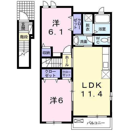 【エクセレント　パレスＢの間取り】