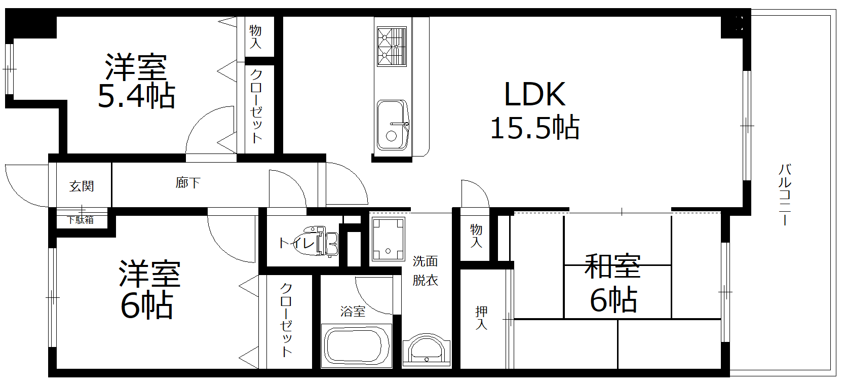 グランドメゾン緑井神宮山弐番館の間取り