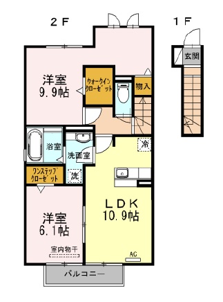 【イーストビレッジAの間取り】