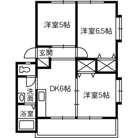 高松市十川東町のアパートの間取り