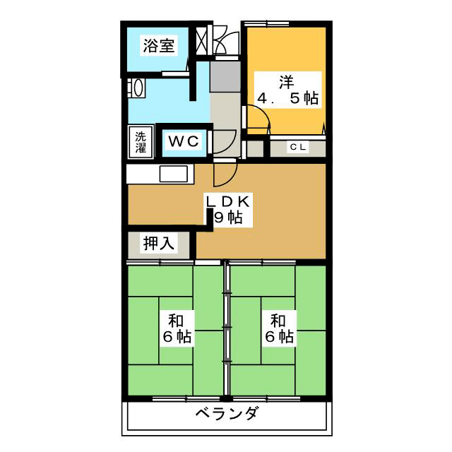 サニーハイツ花みずきの間取り