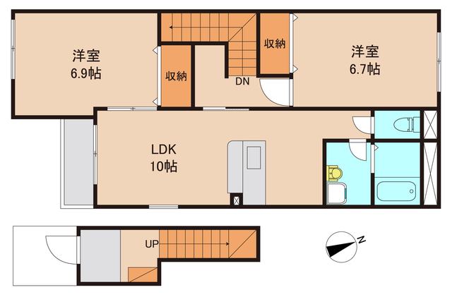 取手市駒場のアパートの間取り