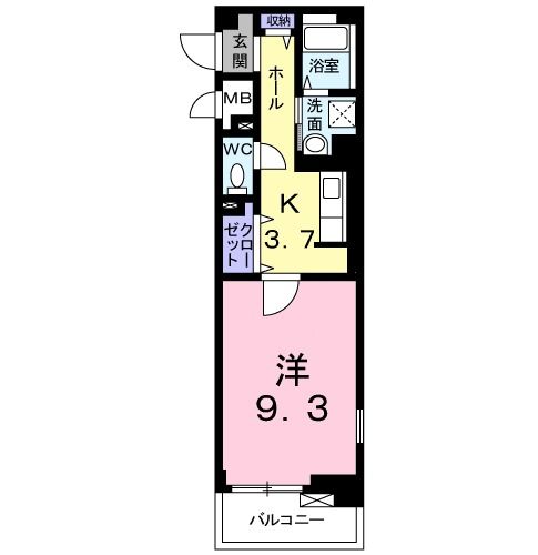 明石市大久保町谷八木のマンションの間取り