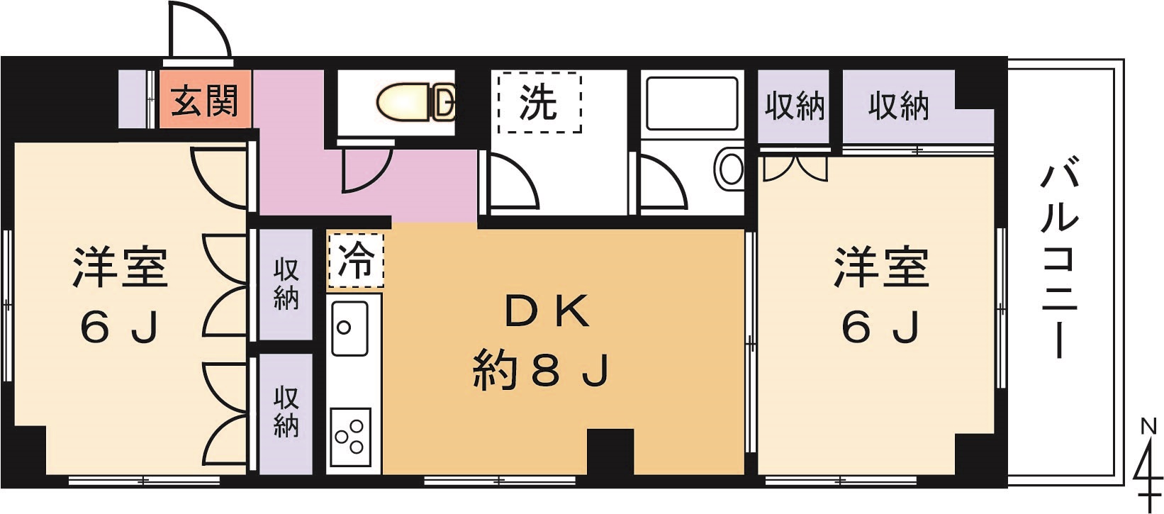 ボヌール横浜大口101の間取り