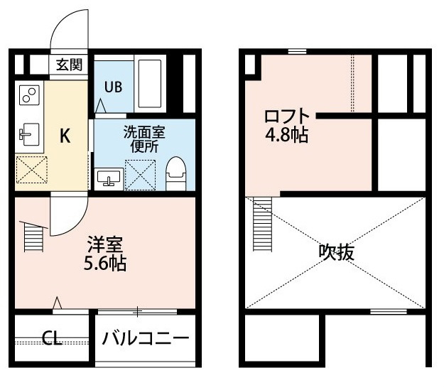 春日井市関田町のアパートの間取り