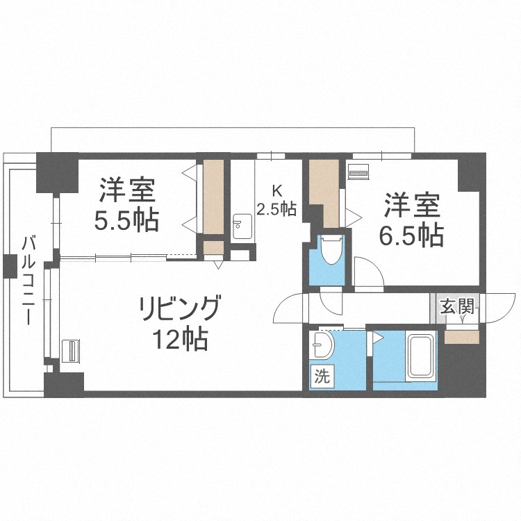 ラディア近代美術館前の間取り