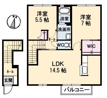 ヴィラ泉・東の間取り