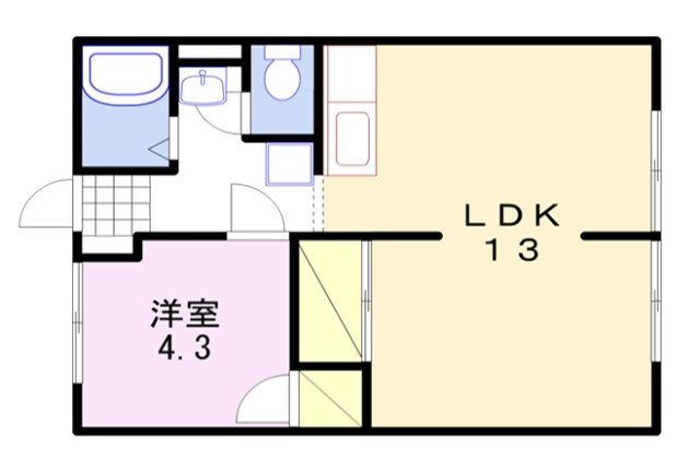 姫路市飾東町佐良和のアパートの間取り