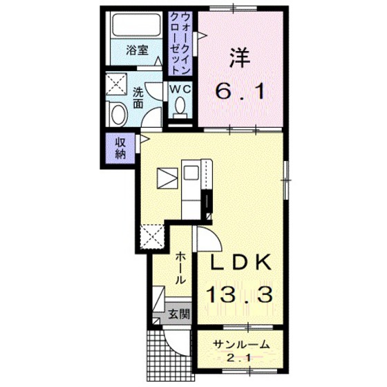 ベルフラワーＡの間取り