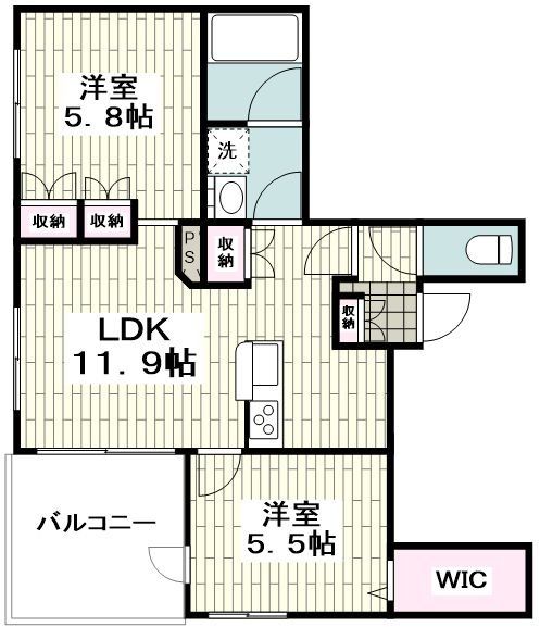 【Logement　Estの間取り】