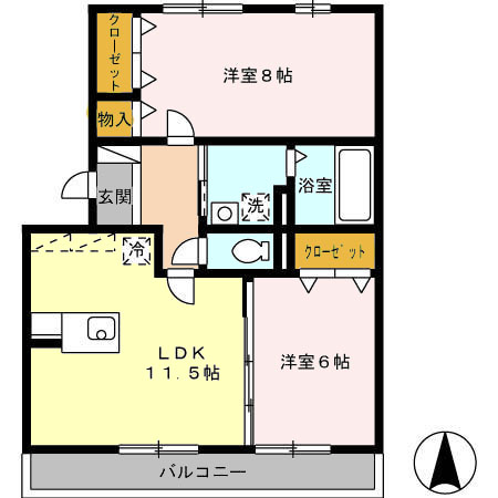 エルドラード清水の間取り