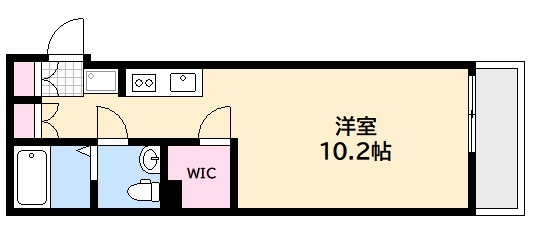 広島市西区山田町のアパートの間取り