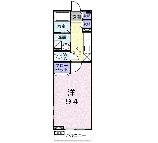 八幡市下奈良今里のアパートの間取り