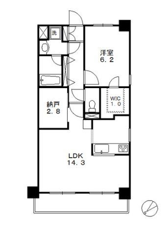 町田市玉川学園のマンションの間取り