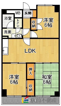 福岡市西区愛宕のマンションの間取り