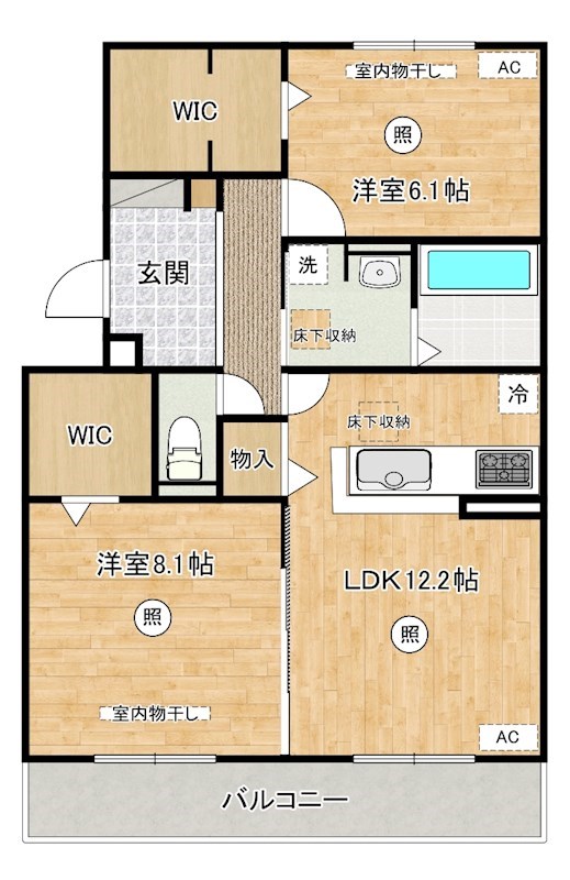 Ｄ－ＲＯＯＭ中井の間取り