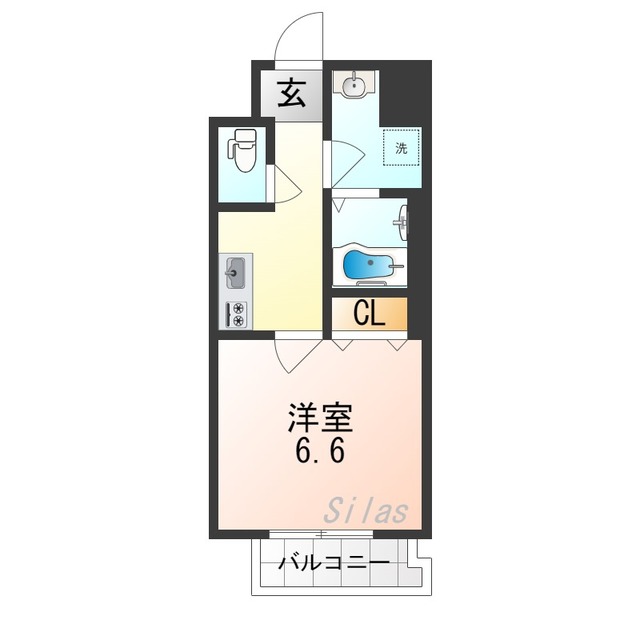 吹田市岸部南のマンションの間取り