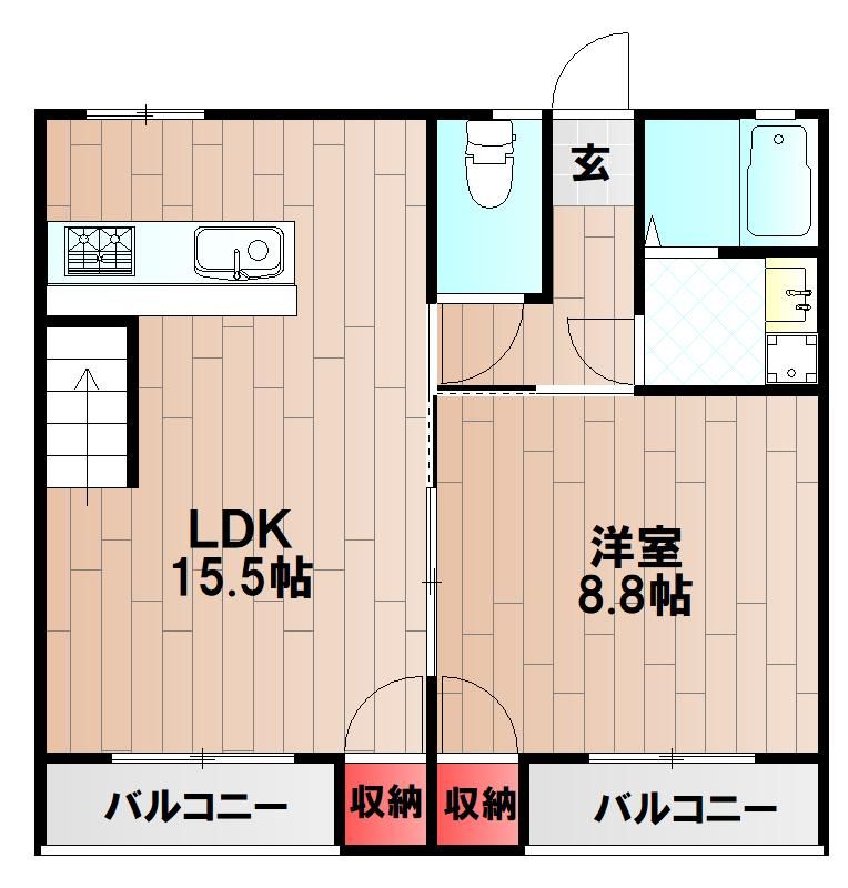 明石市林崎町のマンションの間取り