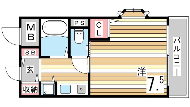 神戸市灘区泉通のマンションの間取り