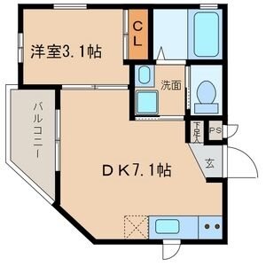 名古屋市中村区五反城町のアパートの間取り