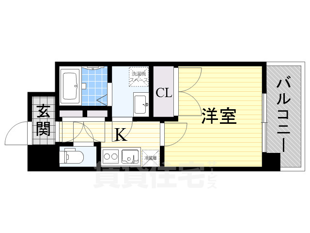 堺市堺区南瓦町のマンションの間取り