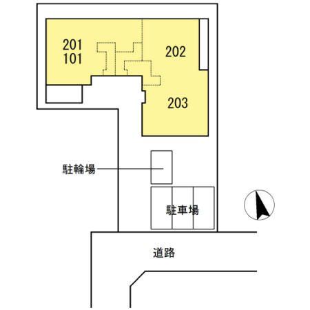 【世田谷区等々力のアパートの駐車場】