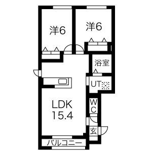 エスターテ発寒の間取り