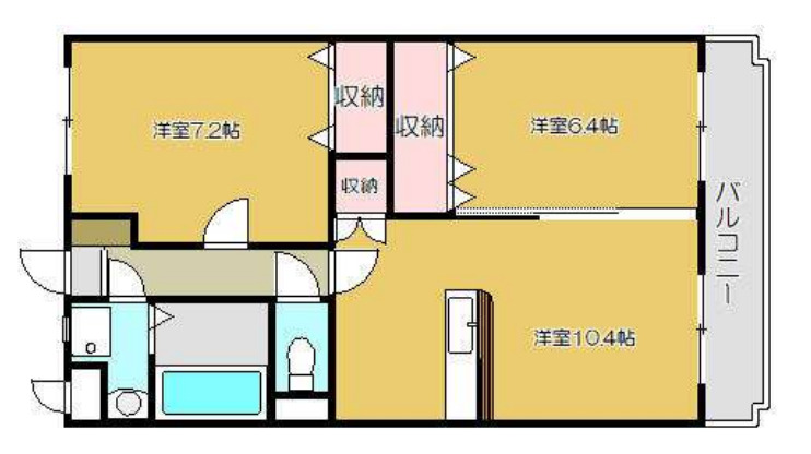 姫路市栗山町のマンションの間取り