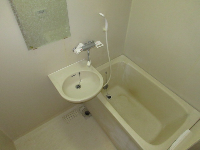 バス・シャワールーム　浴室に洗面台付きです。