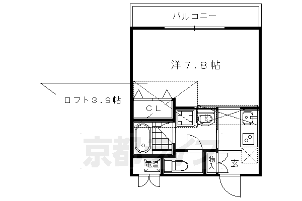 アベニール出町柳の間取り