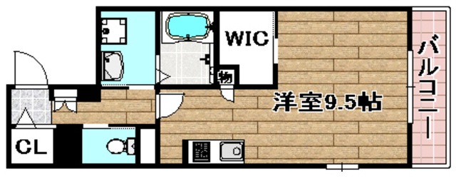 高槻市高槻町のマンションの間取り