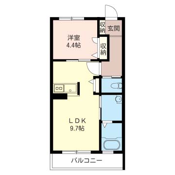 茂原市上林のマンションの間取り