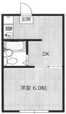 千葉市稲毛区作草部のアパートの間取り