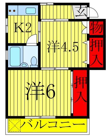 北区栄町のアパートの間取り