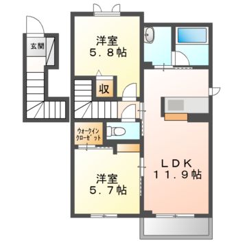 シャーメゾン東花尻の間取り