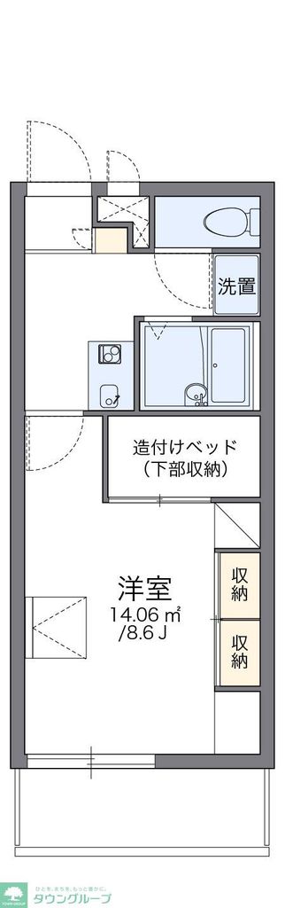 越谷市東大沢のマンションの間取り