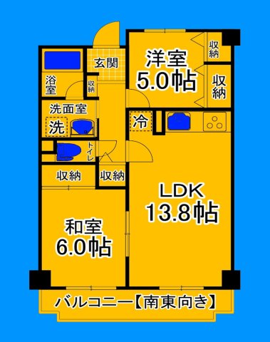 堺市北区黒土町のマンションの間取り